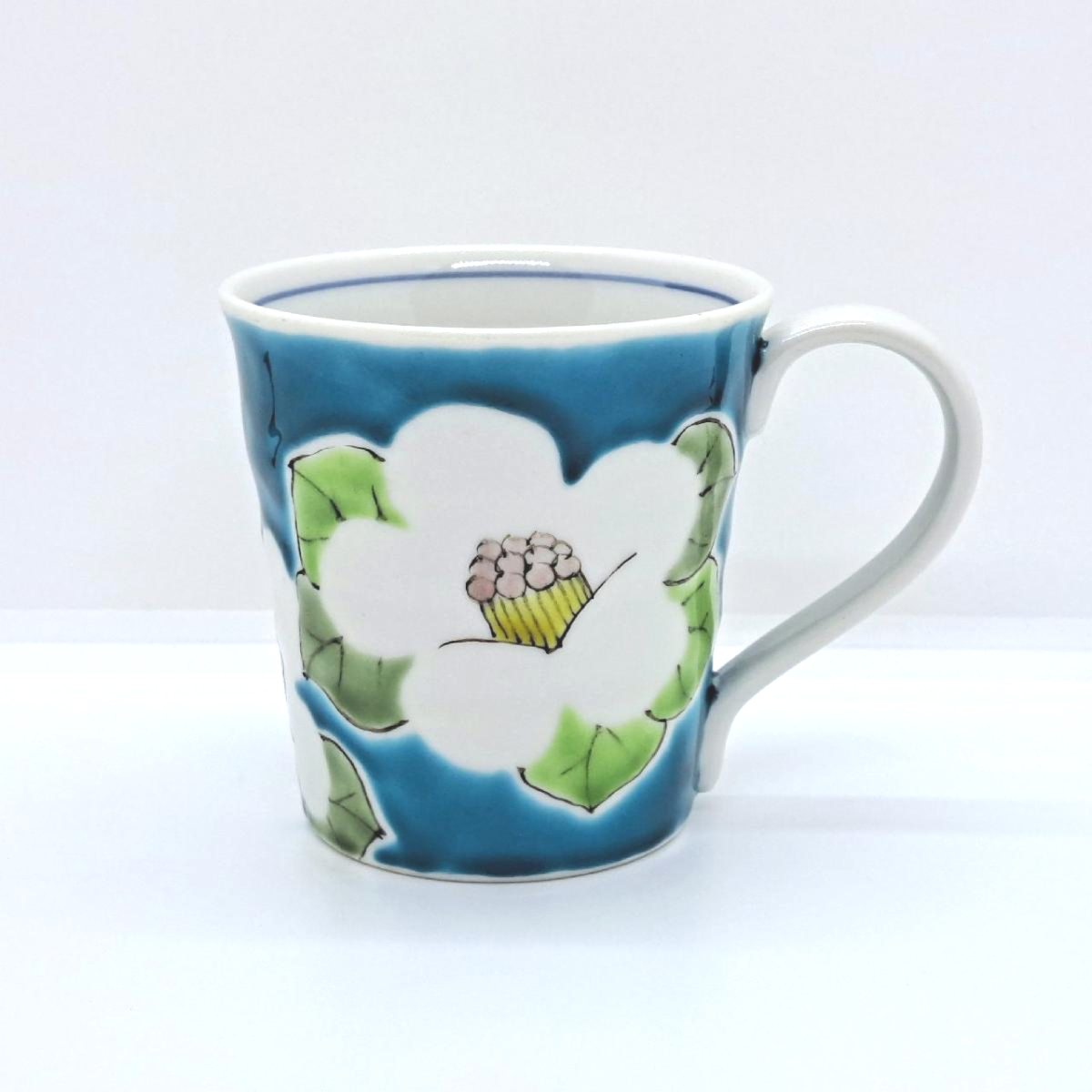 九谷焼マグカップ／青椿