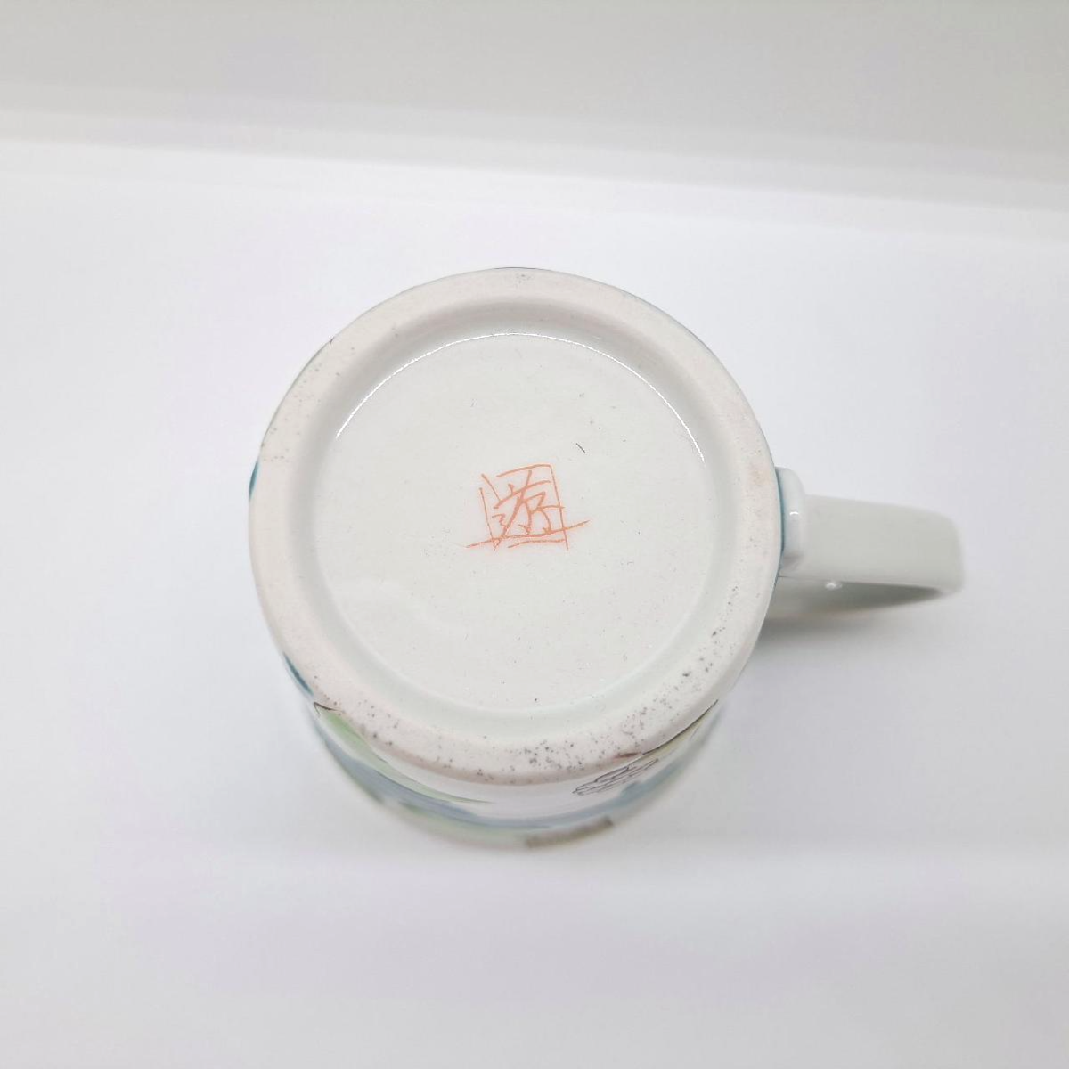 九谷焼マグカップ青椿