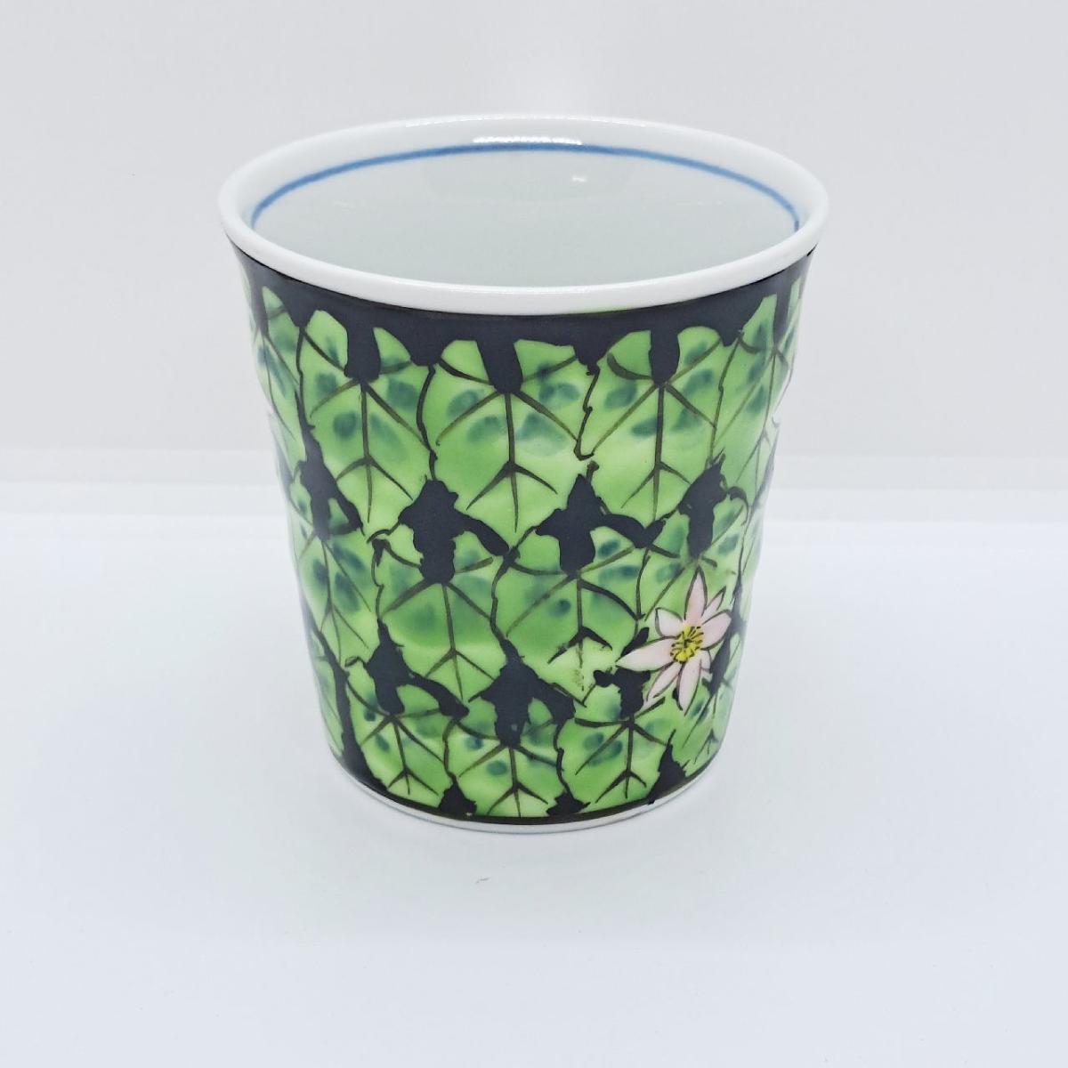 九谷焼マグカップすいれんぴんく