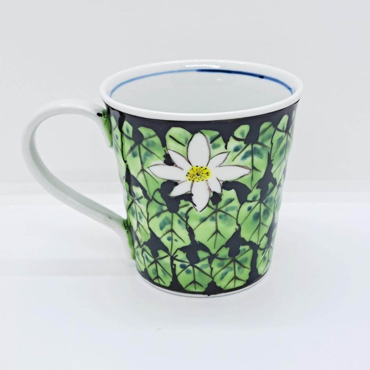 九谷焼マグカップすいれんぴんく