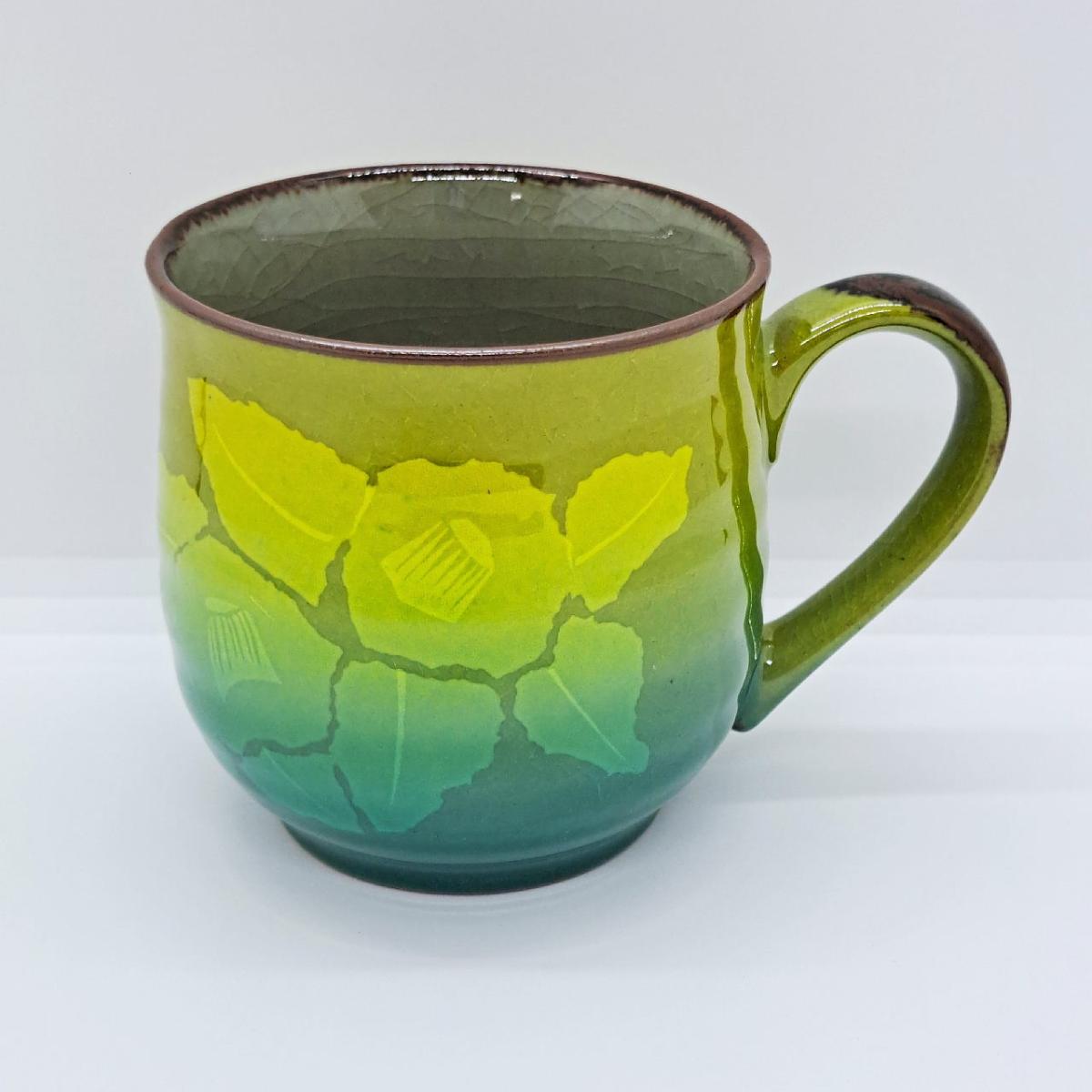 九谷焼マグカップ／銀山茶花