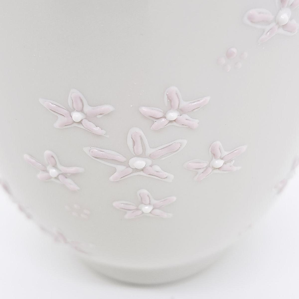 九谷焼湯呑小花ちらしピンク