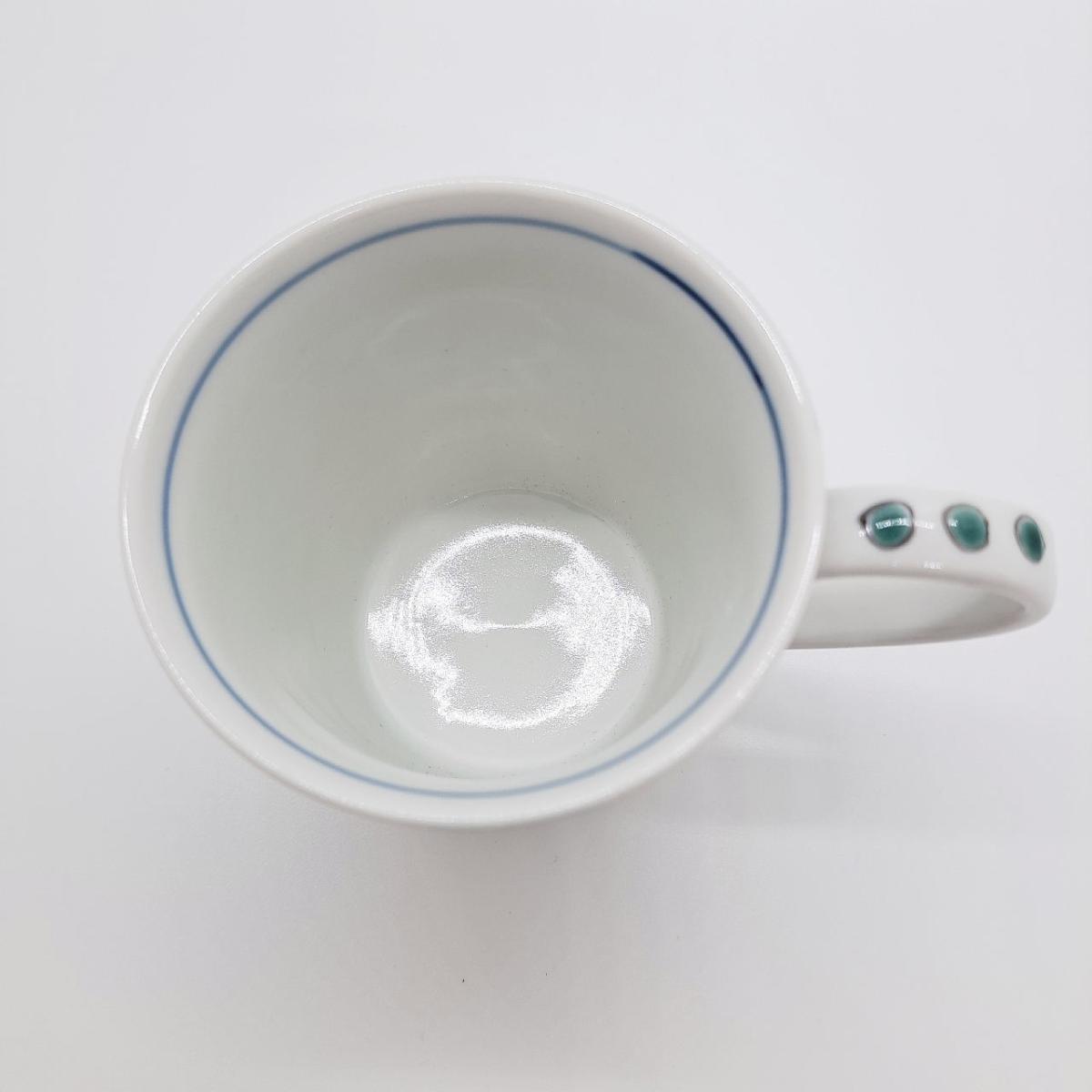 九谷焼マグカップ白椿