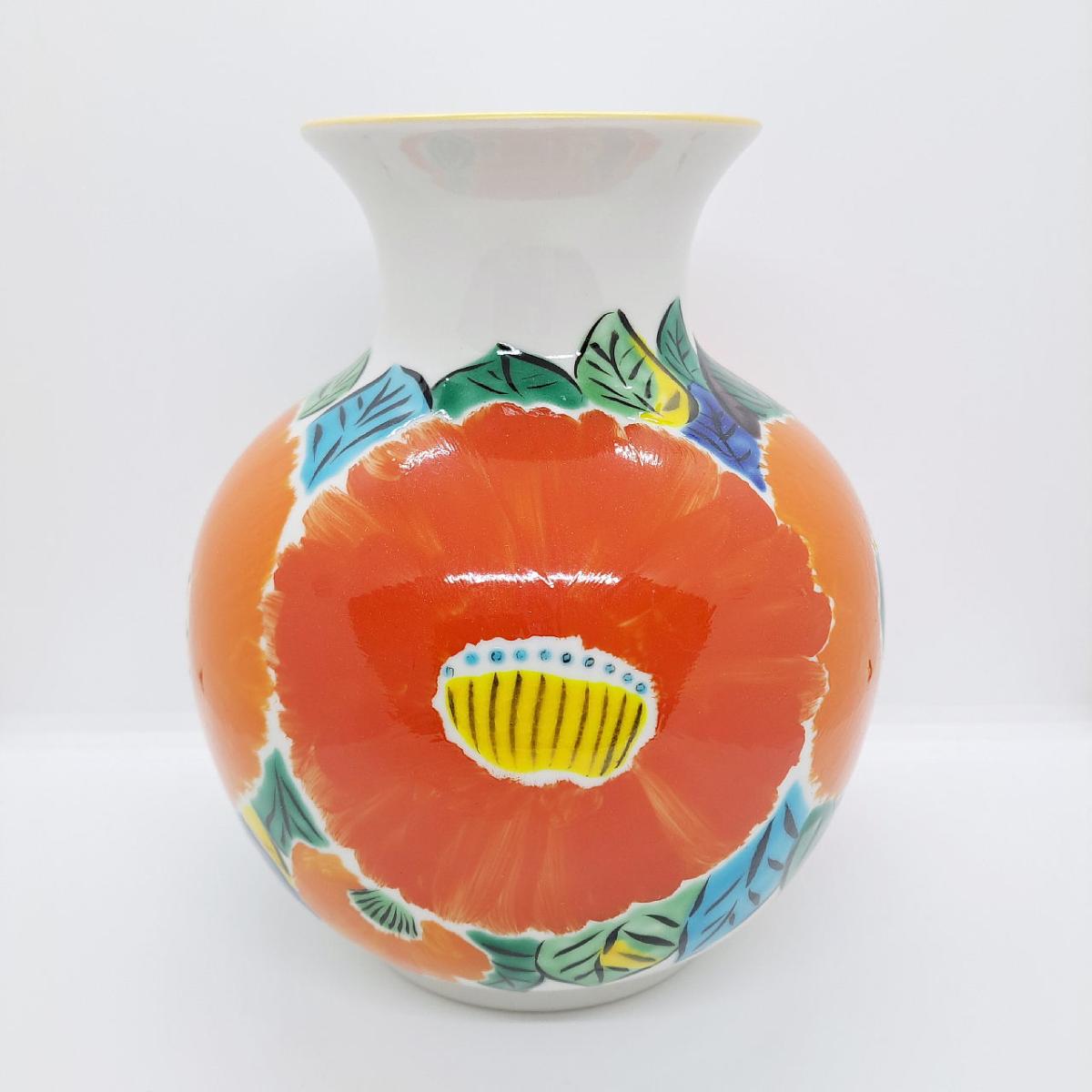 九谷焼6.5号花瓶／陽花