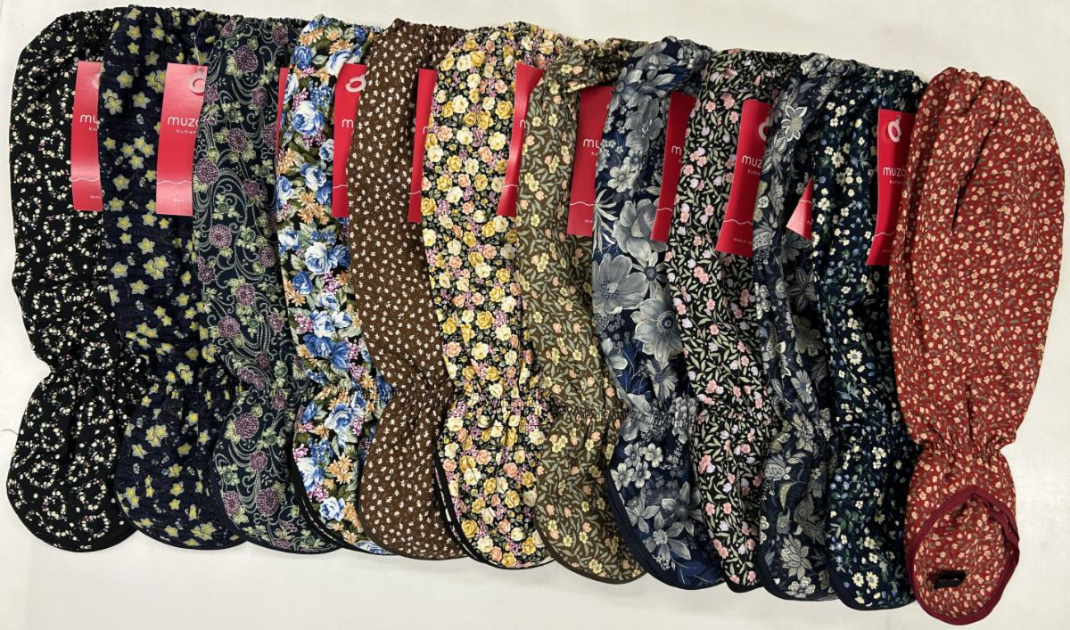 日本製　花柄　手甲　6枚込