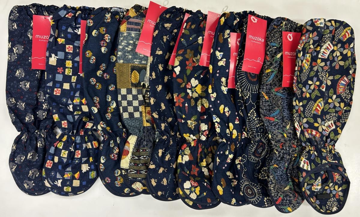 日本製　藍染調　手甲　6枚込