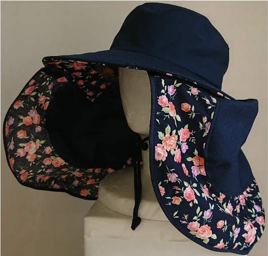 日本製 ２WAYフードキャップ 6枚込 農作業 ガーデニング グランドゴルフ 日焼け対策