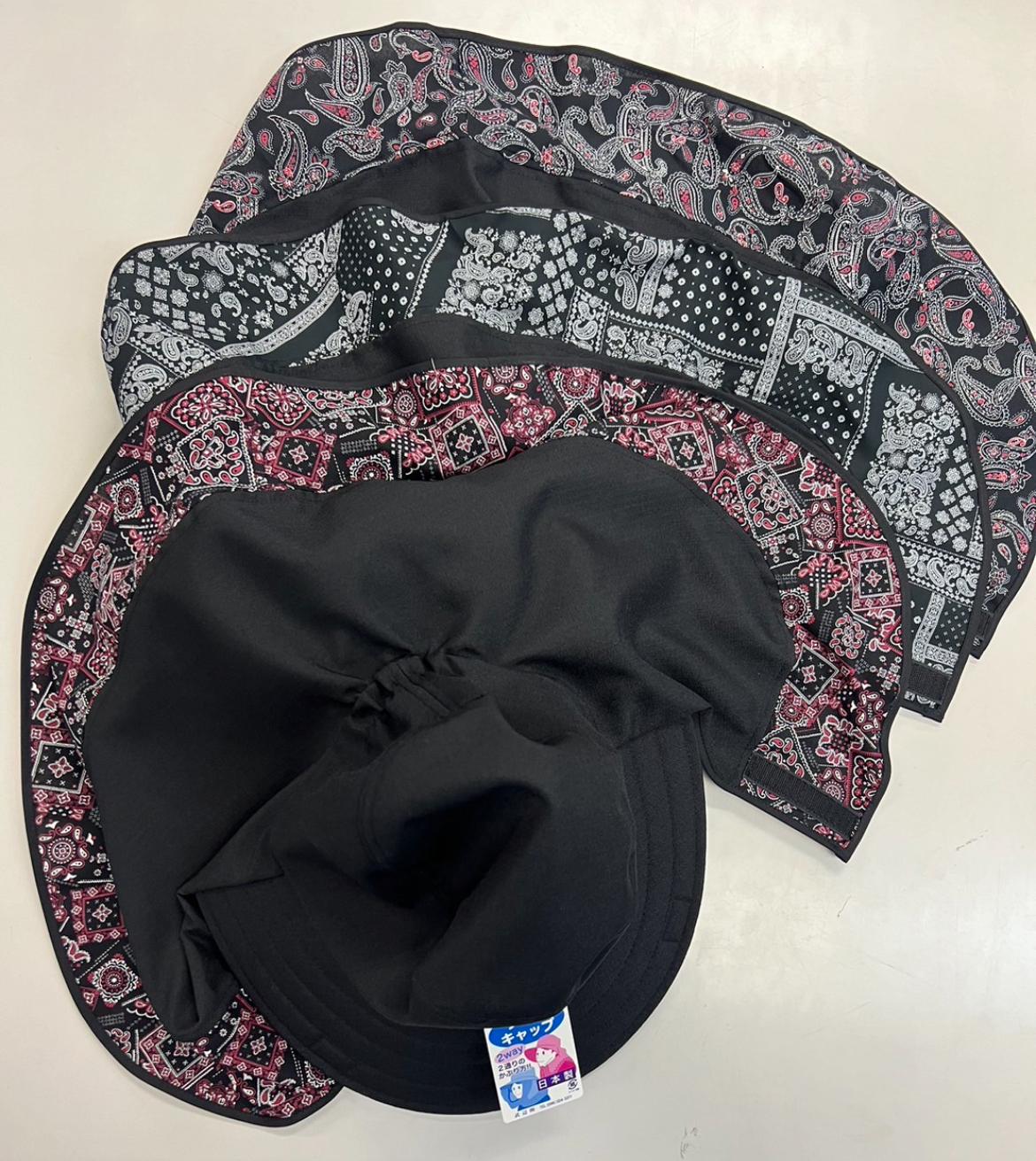 日本製 ２WAYフードキャップ 6枚込 農作業 ガーデニング グランドゴルフ 日焼け対策