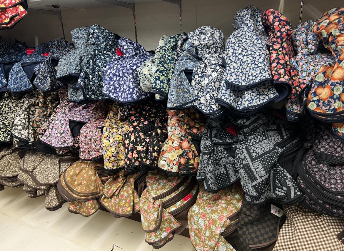 日本製 リバーシブル帽子 6枚込 農作業 ガーデニング グランドゴルフ 綿100  レディース