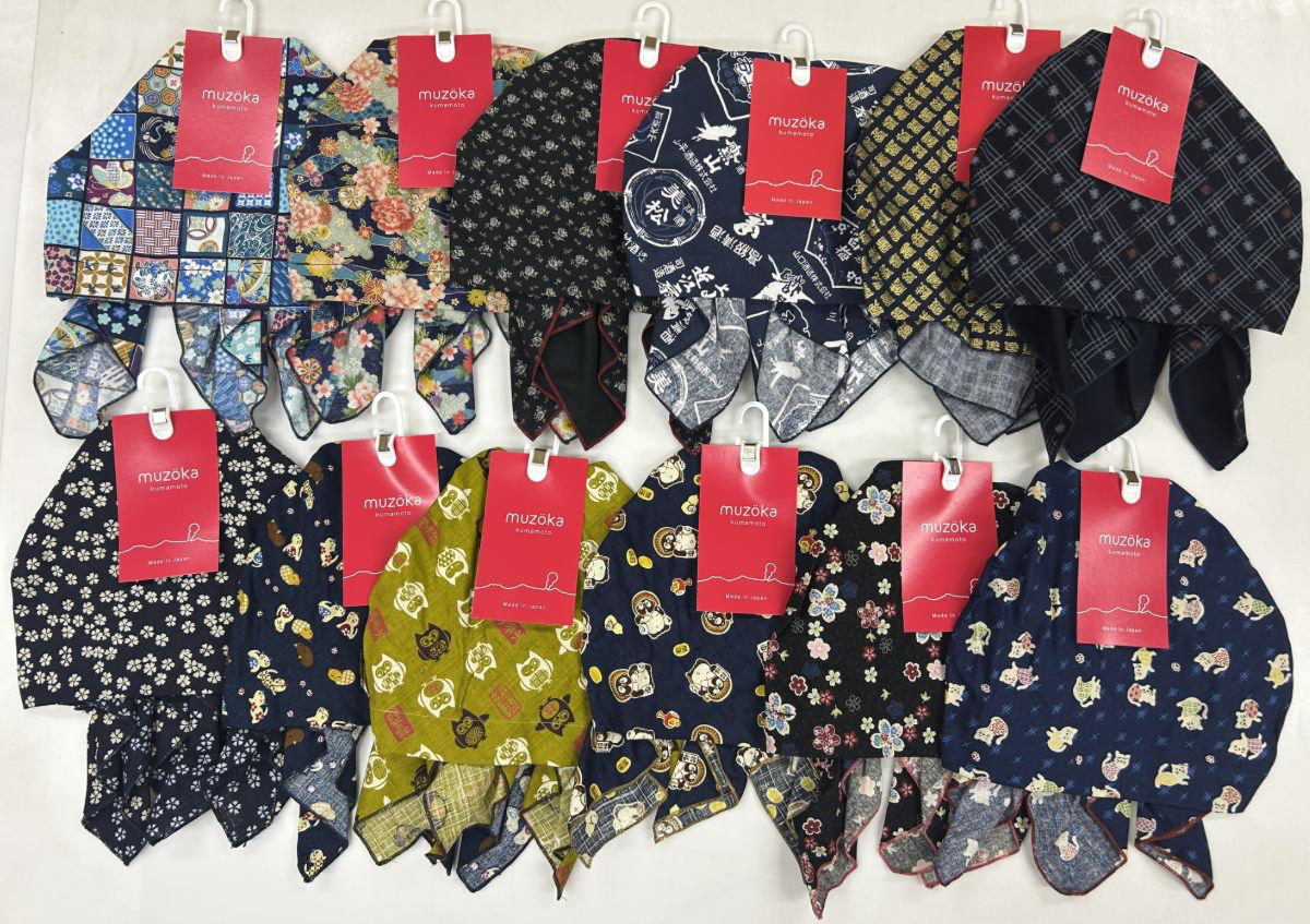 日本製　バンダナキャップ(和柄)15枚込