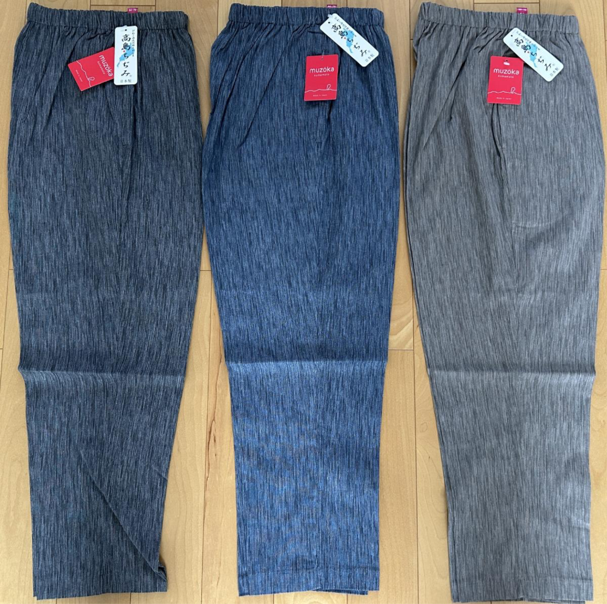 【M~LLサイズ】日本製 高島ちぢみパンツ 1枚込 農作業 ルームウェア ゆったりサイズ レディース