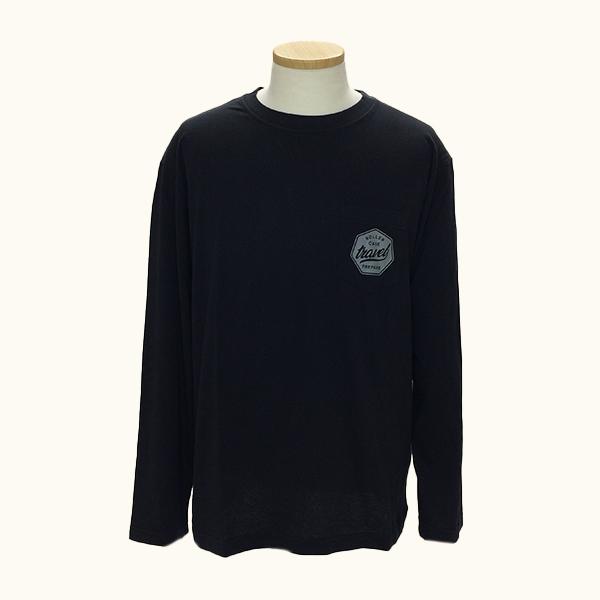 大寸ロビンソン紳士綿100　ポケット付き　ロングＴシャツ　メンズ　長袖　年間物　