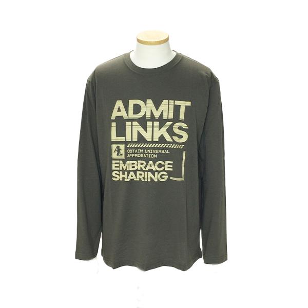 大寸ロビンソン紳士　綿100　プリント　ロングＴシャツ　カットソー　メンズ　長袖　年間物