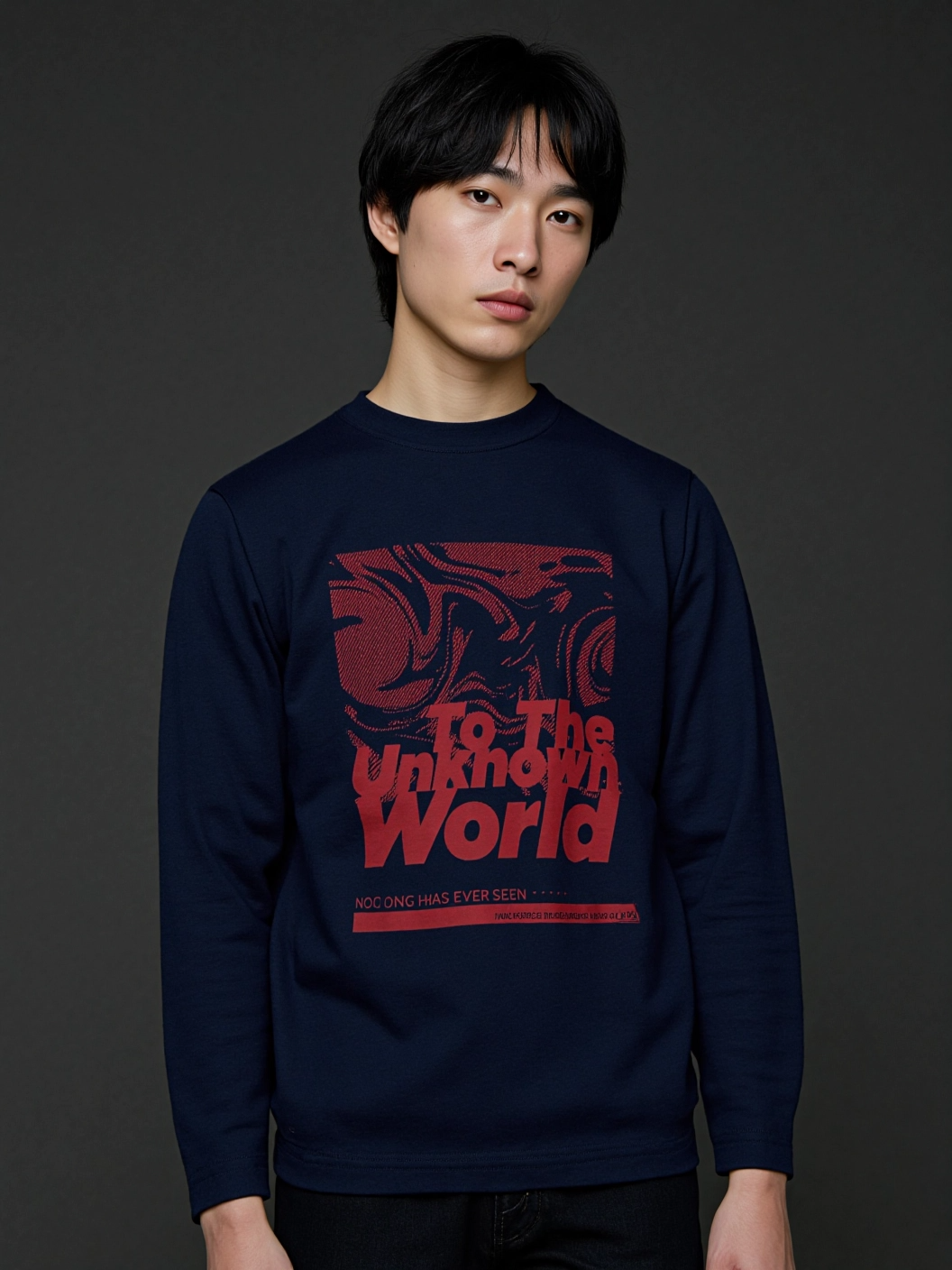 大寸ロビンソン紳士　綿100　プリント　ロングＴシャツ　カットソー　メンズ　長袖　年間物