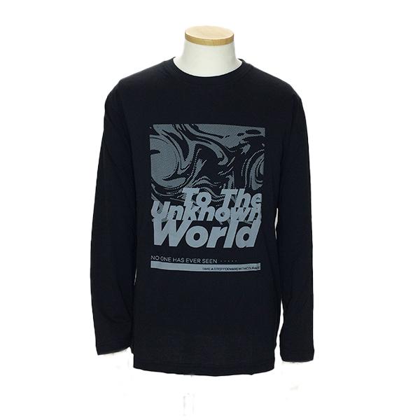 大寸ロビンソン紳士　綿100　プリント　ロングＴシャツ　カットソー　メンズ　長袖　年間物