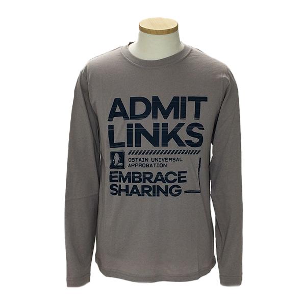 大寸ロビンソン紳士　綿100　プリント　ロングＴシャツ　カットソー　メンズ　長袖　年間物