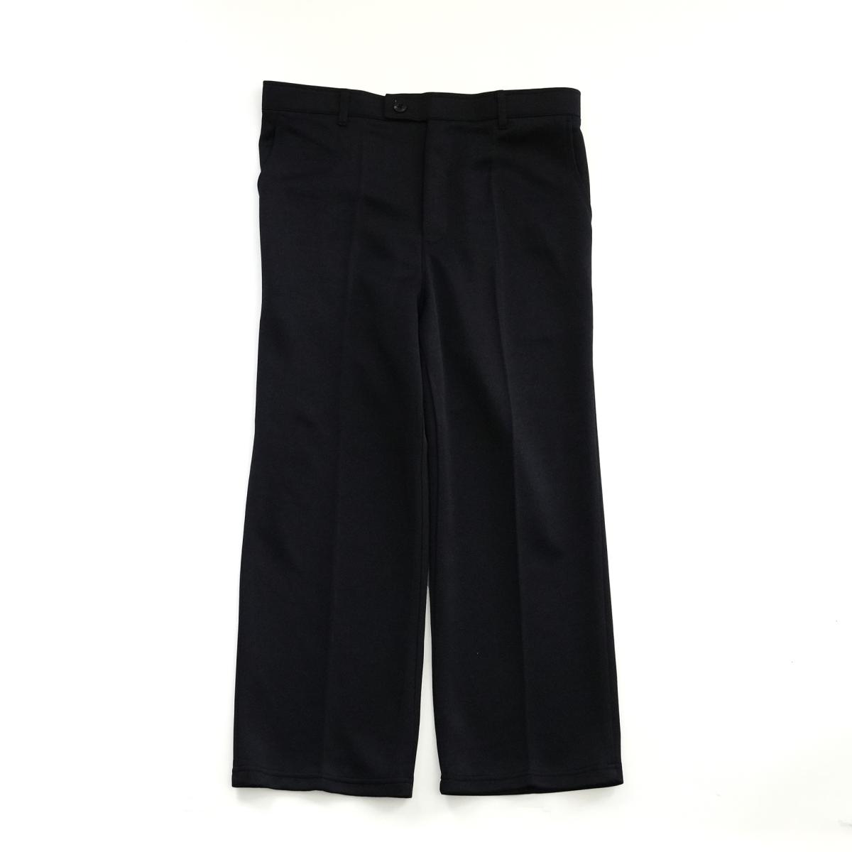 シワになりにくいカチオンニットのスラックス