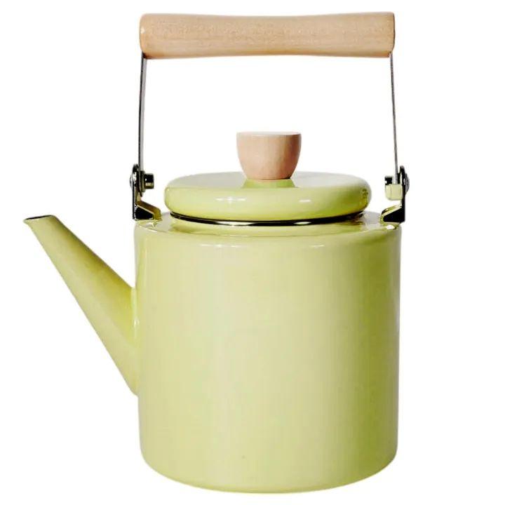 ホーロー 2Lケトル ミントグリーン【白緑】