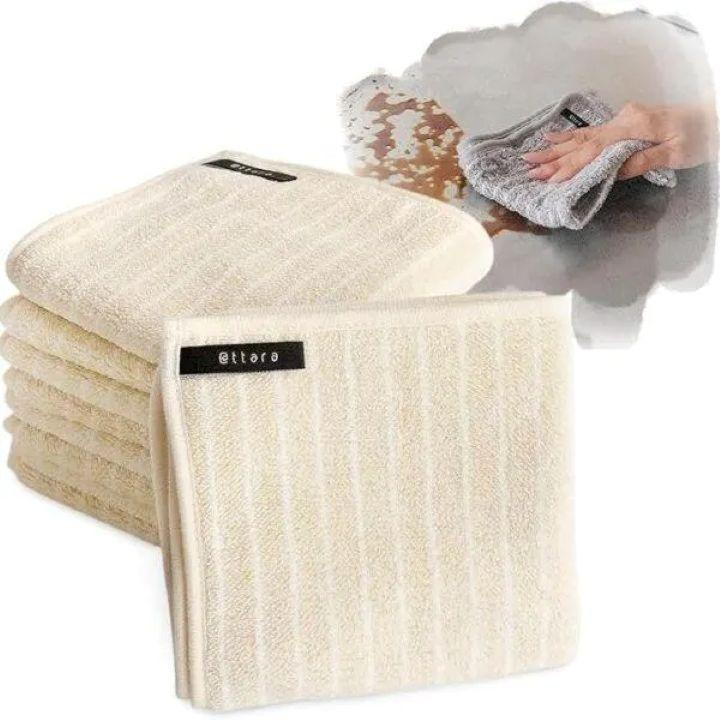 油汚れクロス　M　5枚セット アイボリー