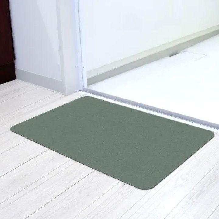 ソフト珪藻土バスマット スモーキーグリーン