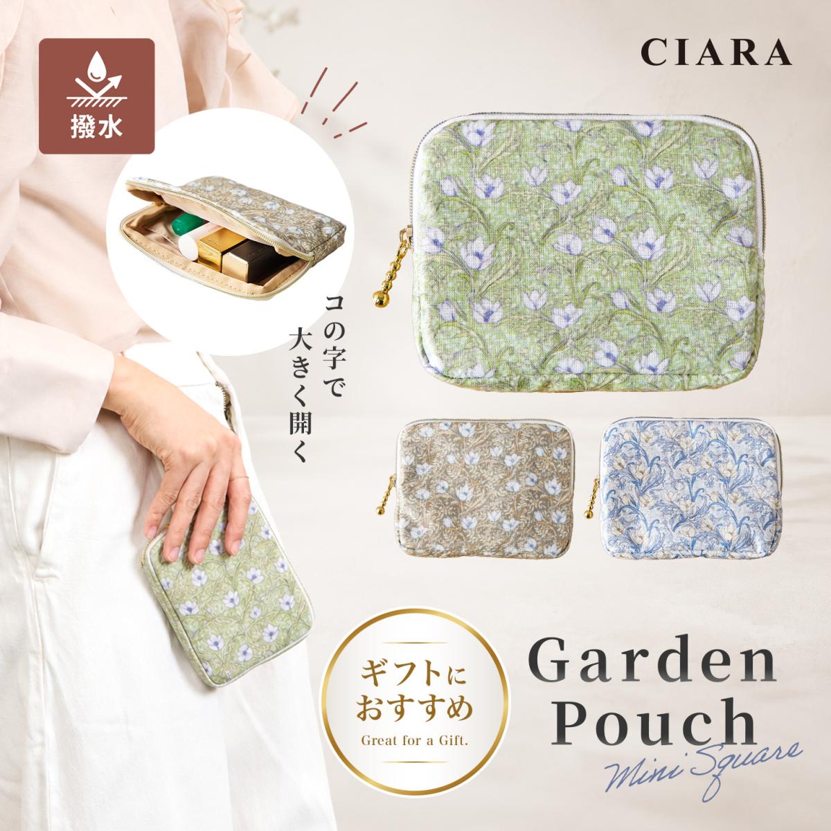 CIARA ポーチ スクエア ミニポーチ コスメポーチ 小物入れ 小さめ 花柄 np260602