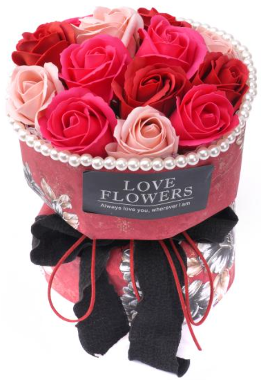 ソープフラワー　パールブーケ　　　　　　　　　　　　レッド　ピンク　パープル