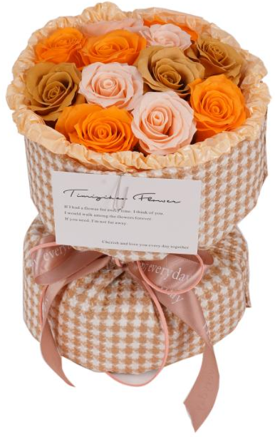 ソープフラワー　マンタローズブーケ　　　　　　　　　　　　　レッド　イエロー　パープル