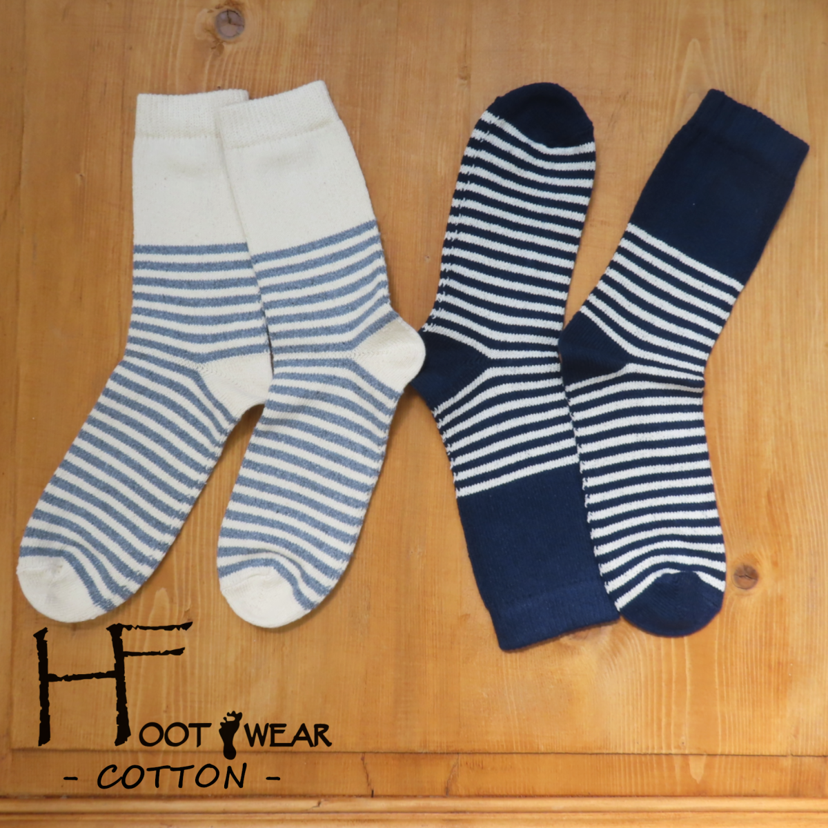 ポルトガル製ソックス【HFOOTWEAR COTTON】 NAVALE