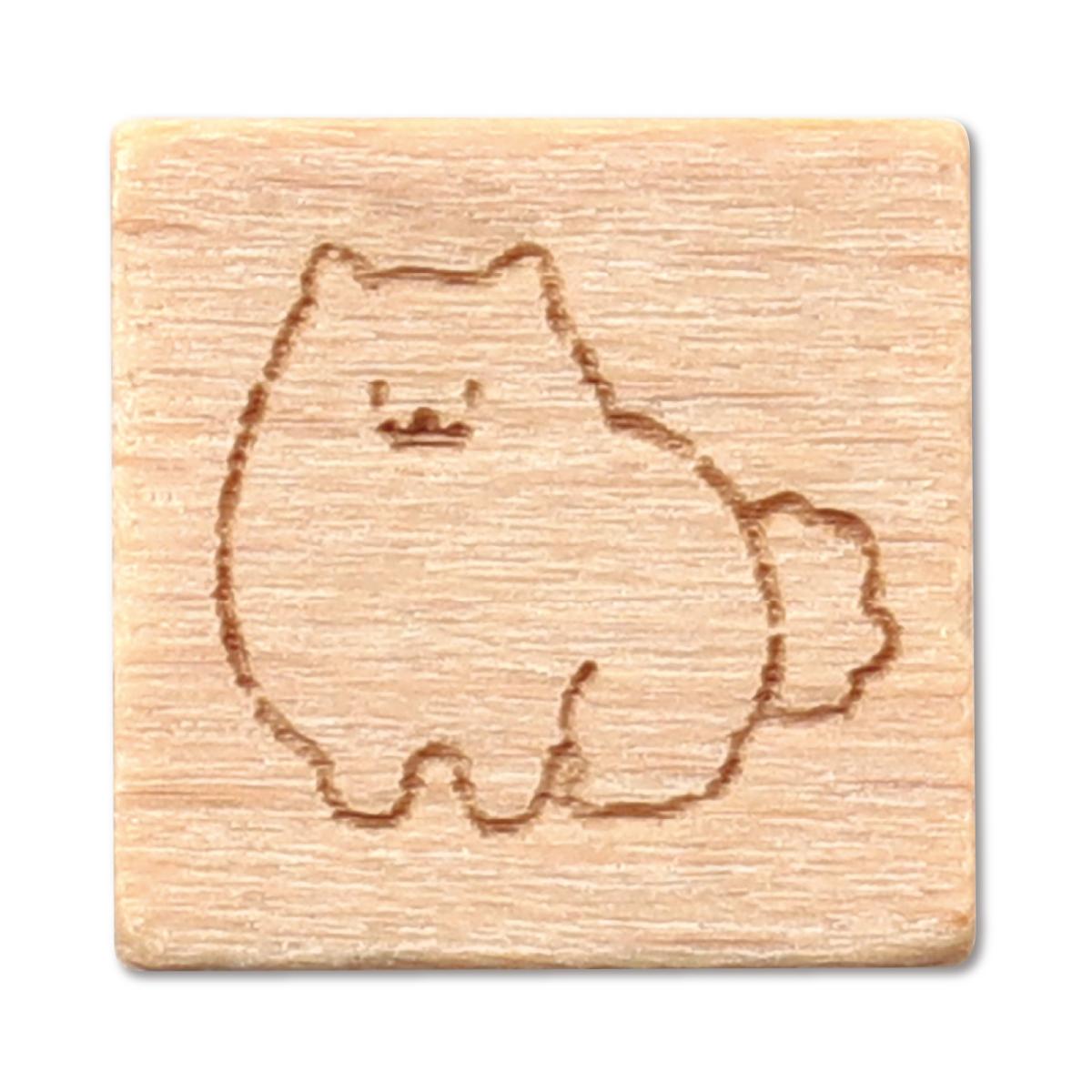 木柄スタンプ１０　ゆるいどうぶつ　いぬ
