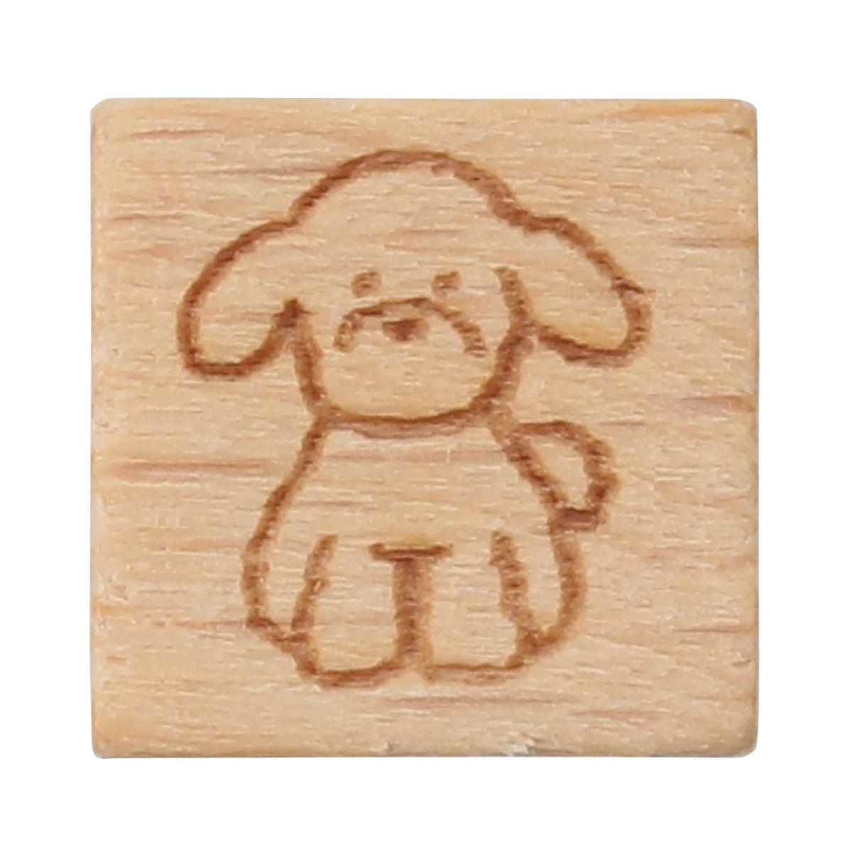 木柄スタンプ１０　トイプードル
