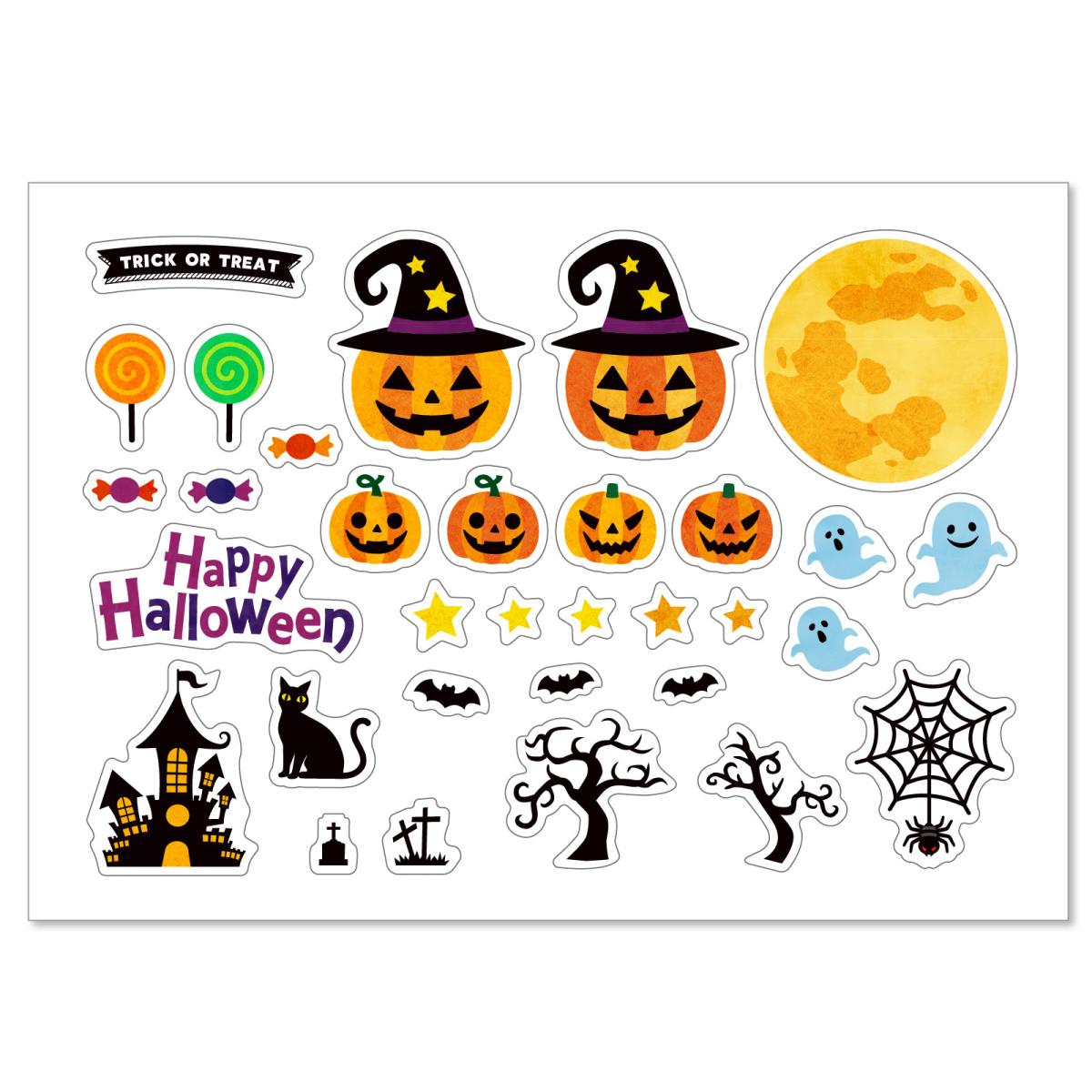 透明デコシール　ハロウィン
