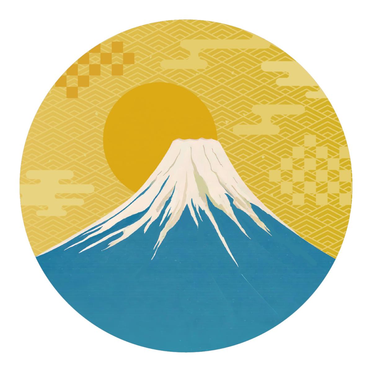 白雲石コースター　富士山柄