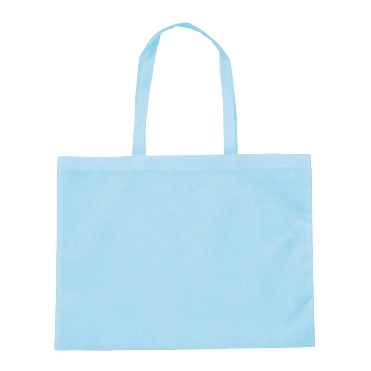 カラー不織布バッグ　（縫製タイプ）　　大（６３×４６ｃｍ）　　水色