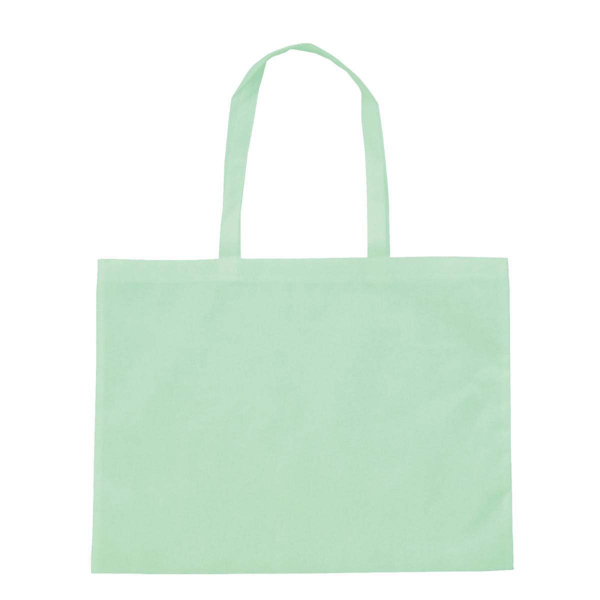 カラー不織布バッグ　（縫製タイプ）　　大（６３×４６ｃｍ）　パステルグリーン