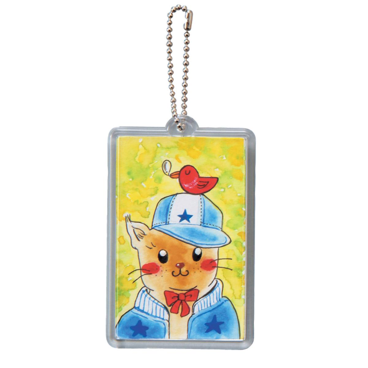 ハメパチくん　キーホルダー　角型