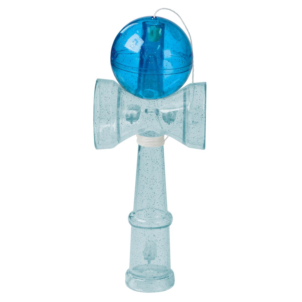 キラキラプラ製けん玉　青色