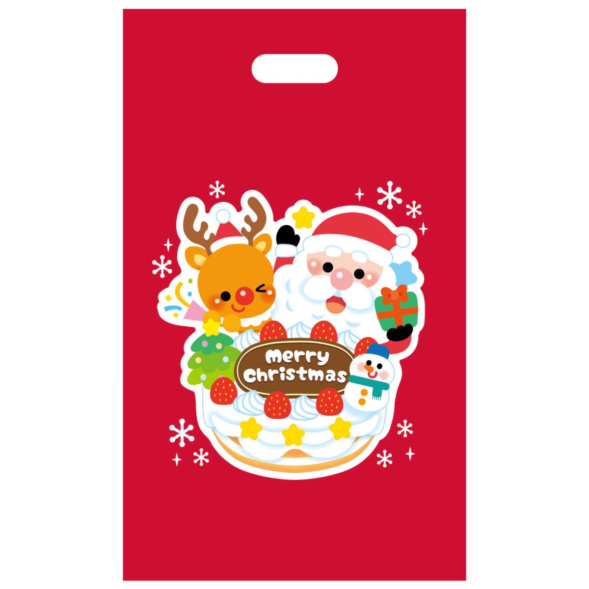 クリスマスプレゼント袋（マチ無）　１００枚