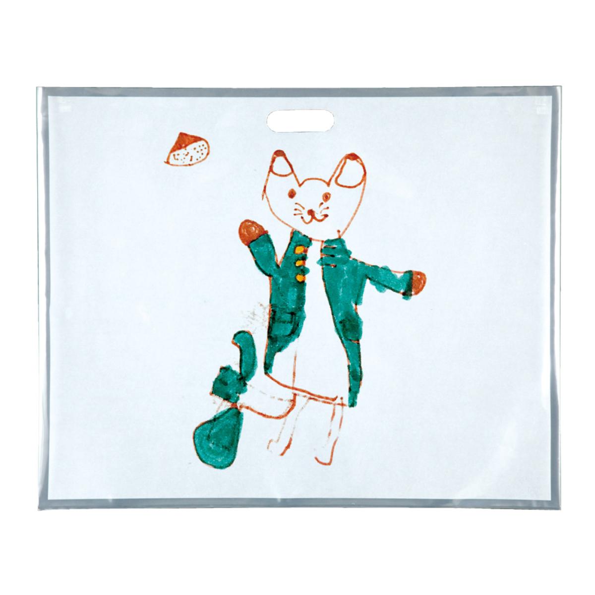 画用紙収納袋　４切（５６×４５ｃｍ）　半透明