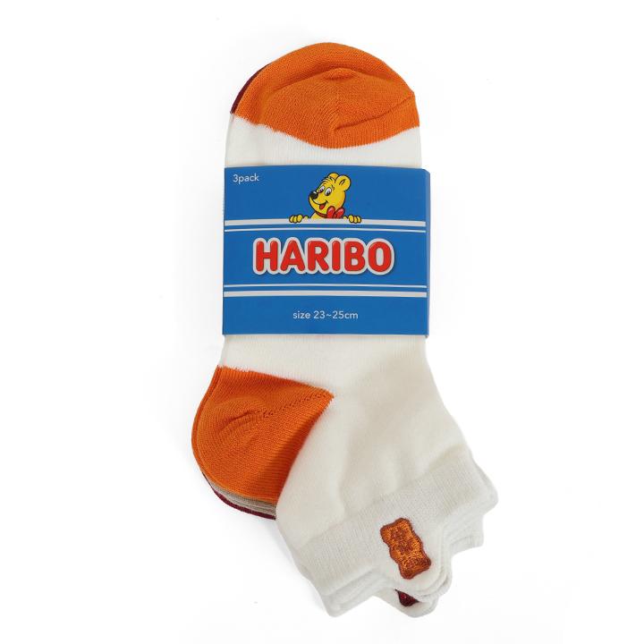HARIBO 3足セット クォーター丈ソックスB 708-1025