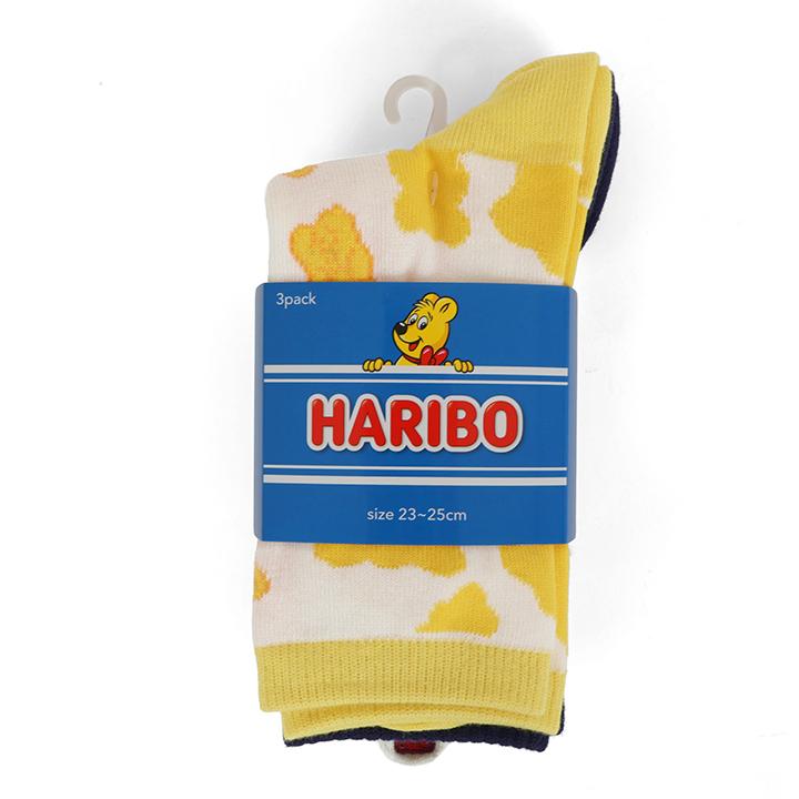 HARIBO 3足セット クルー丈ソックス 708-1055