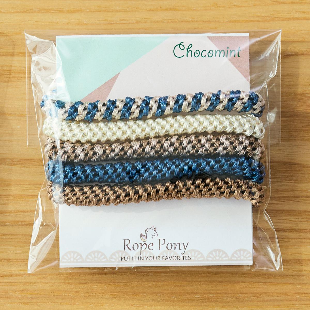 ロープゴム5本セット  太め　跡が残りにくい　編み込み　ヘアゴム　アクセサリー