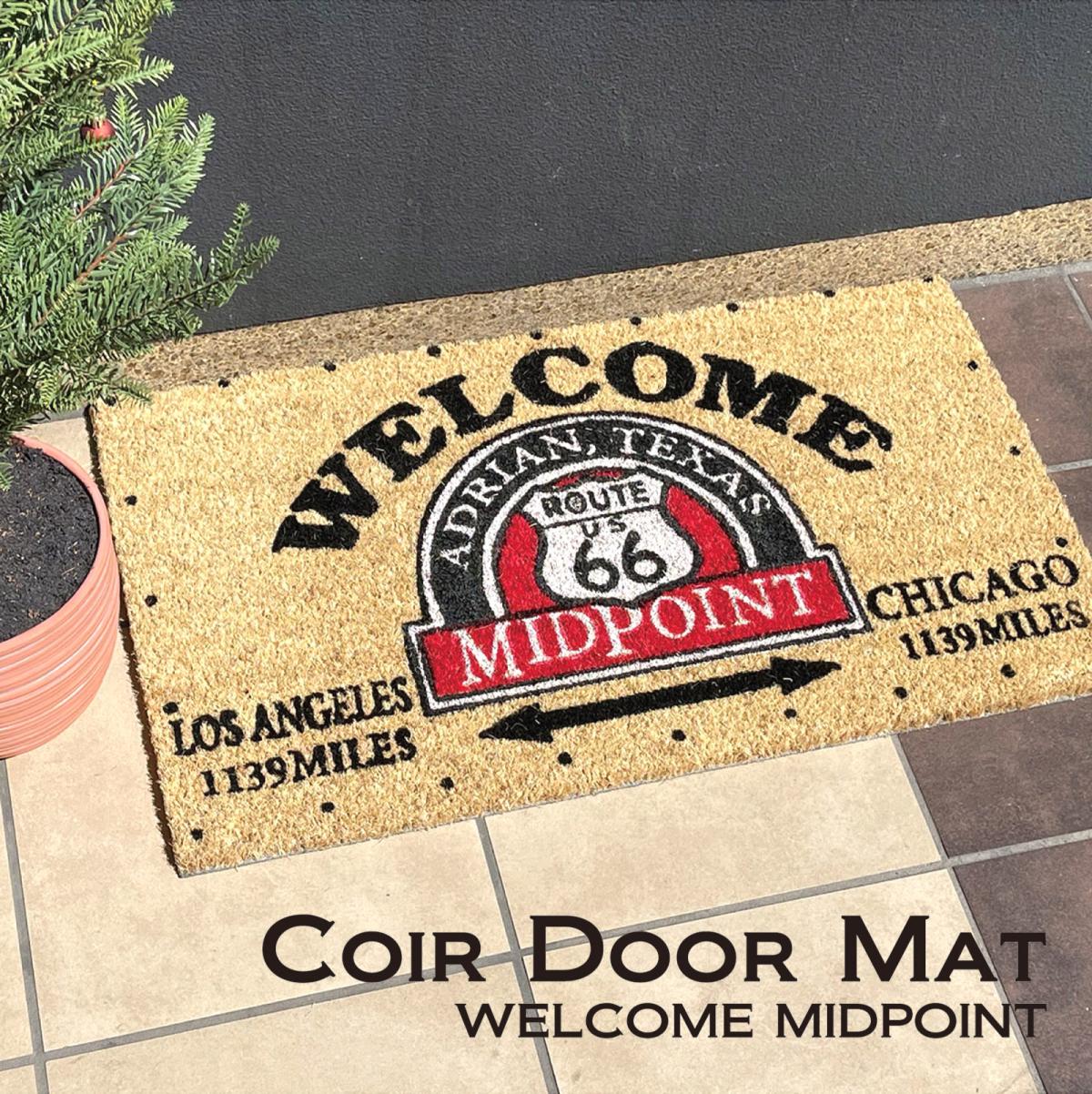 Coir mat コイヤーマット［WELCOME MIDPOINT］