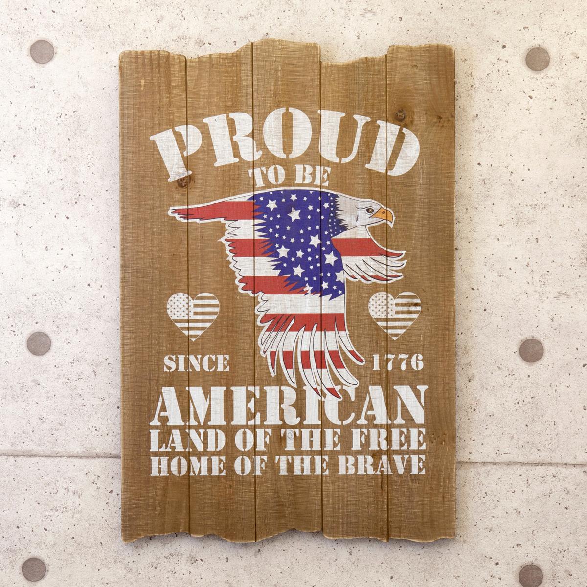 ウッドボード ［PROUD TO BE AMERICAN］