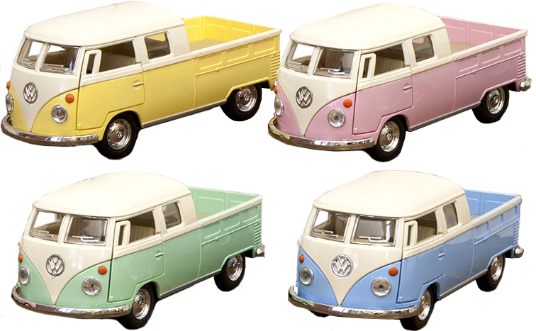 ダイキャストミニカー(M)[1963 VW Bus Double Cab Pickup 1/34]