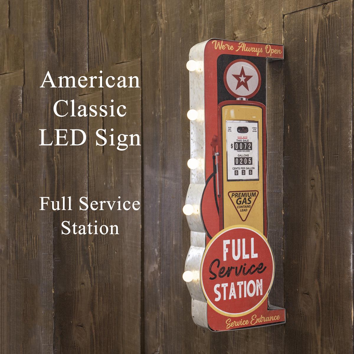 アメリカンクラシック LED サイン［Full Service Station］