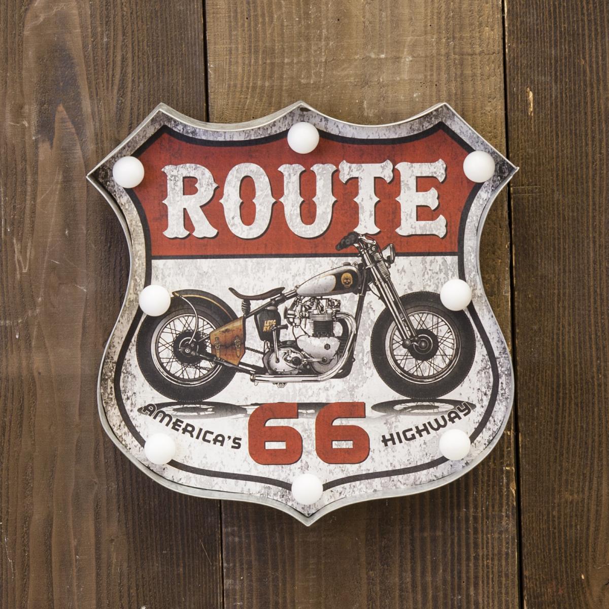 アメリカンクラシック LED サイン［ROUTE 66 Motorcycle］