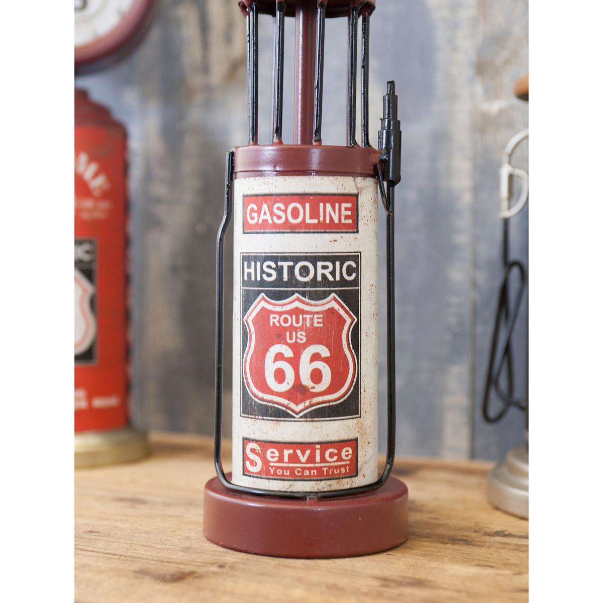 ガスポンプテーブルクロック［GASOLINE HISTORIC ROUTE66］