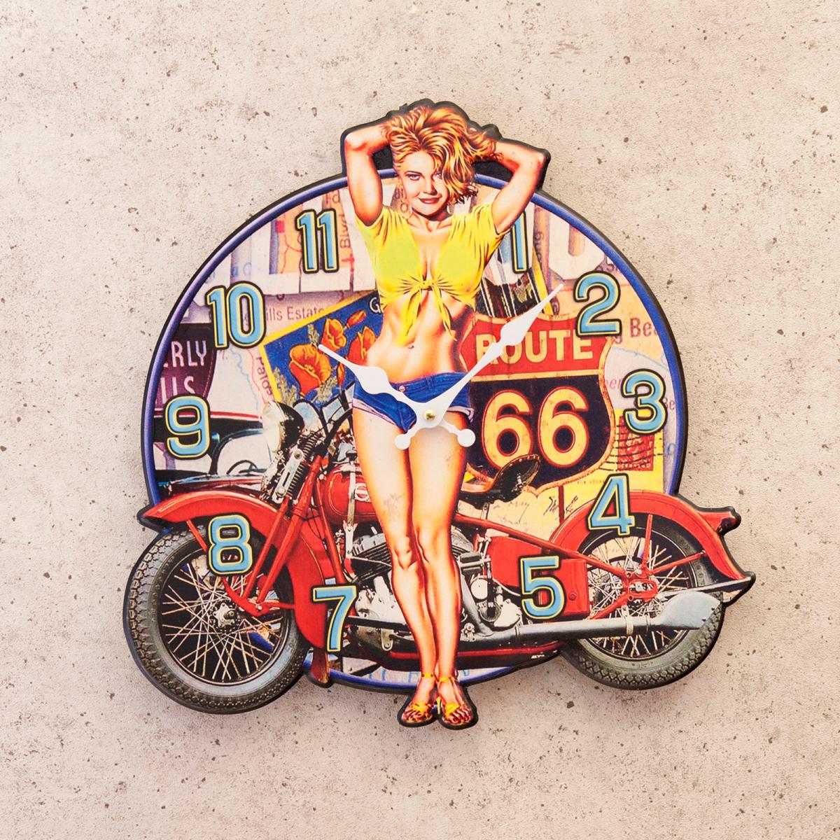 アンティークエンボスクロック［ROUTE 66 Sexy Girl］