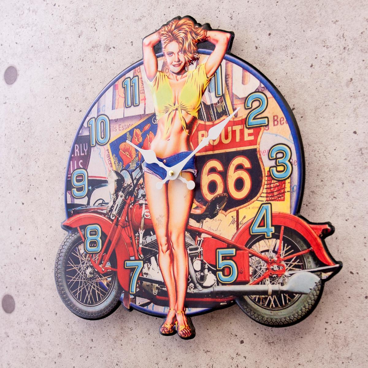 アンティークエンボスクロック［ROUTE 66 Sexy Girl］