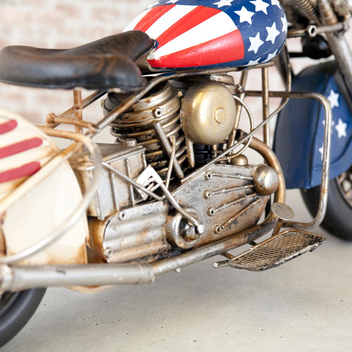 ヴィンテージ　モーターサイクル［USA Flag 1］